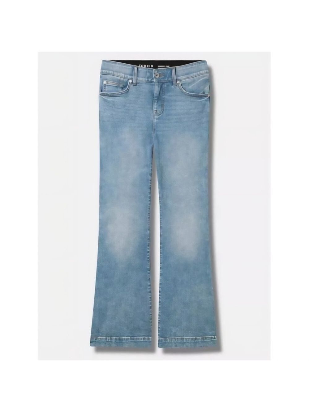 Torrid Bombshell High-Rise Flare Jean in Valencia Size 24 SHORT - Picture 4 of 6